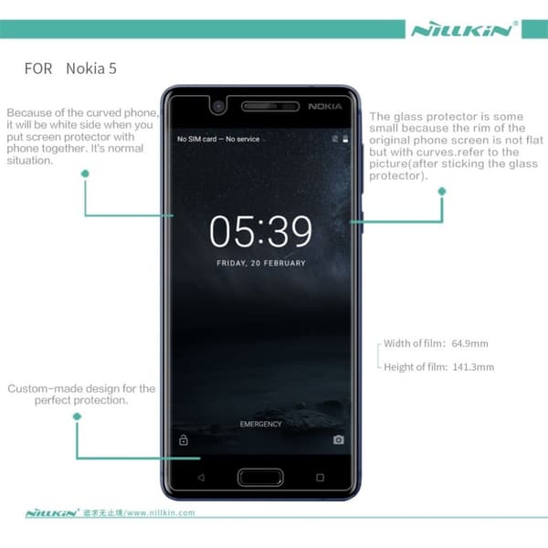 Nokia 5 Nillkin Matt Skjermbeskytter Transparent