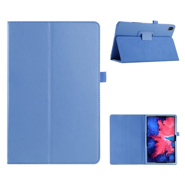 Lenovo Tab P11 Pro litchi skinnveske med tekstur - Blå Blue