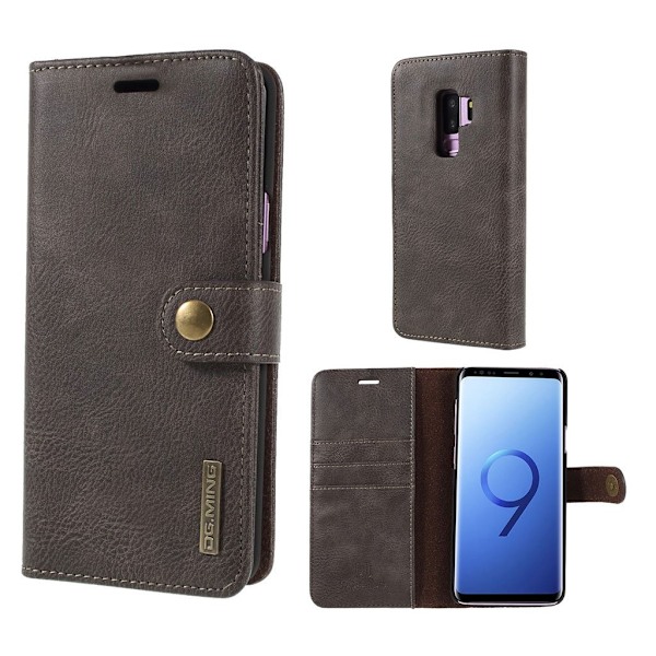 DG.MING Samsung Galaxy S9 Plus 2-in-1 Wallet etui - Kaffe Brown