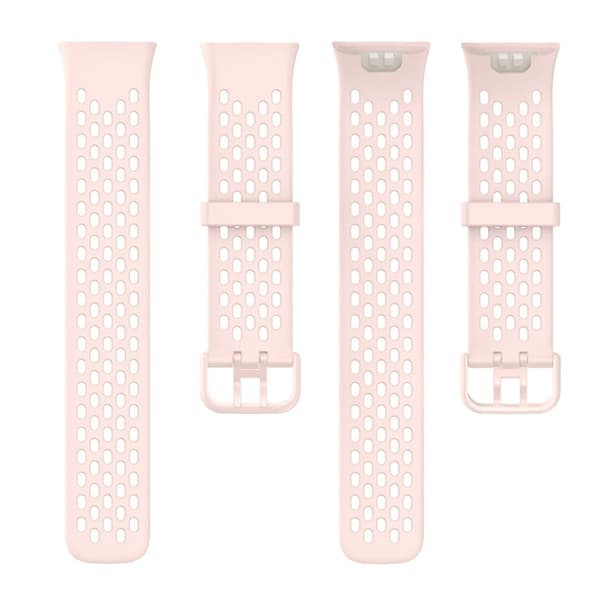 Xiaomi Mi Band 7 Pro silikone-urrem - Sort / Lyserød Pink