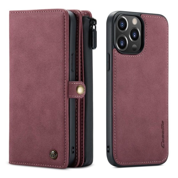 CaseMe 2-i-1 iPhone 13 Pro Max fodral med plånbok - Röd Röd