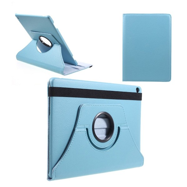 Huawei MediaPad M3 Lite 10.1 Læder etui med roterende stand - Babyblå Blue