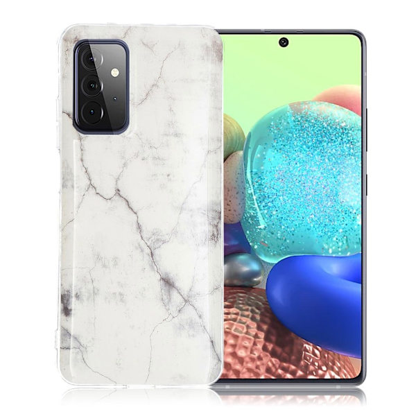 Marble Samsung Galaxy A72 5G Etui - Hvid Marmor White