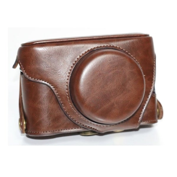 Fuji X100 / X100F / X100S PU læder beskyttende etui - Kaffe Brown