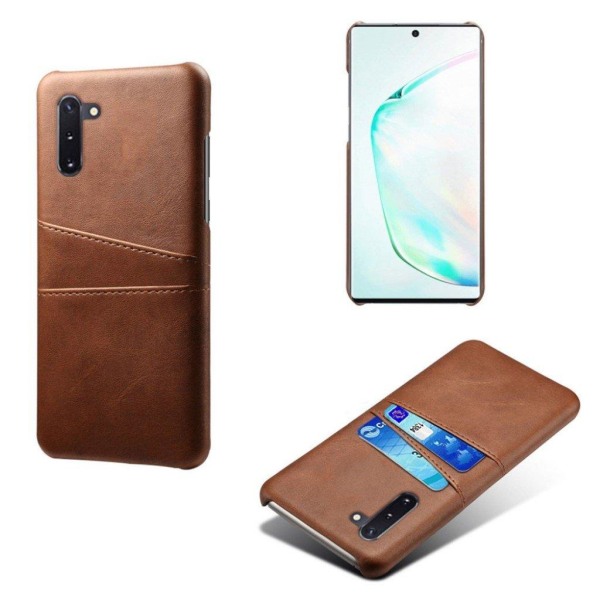 Dual Card Samsung Galaxy Note 10 kuoret - Ruskea Brown