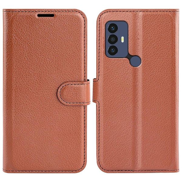 Klassisk Tcl 306 / 305 / 30e / 30se Flip Etui - Brun Brown