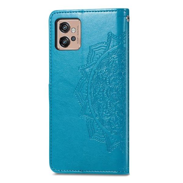 Mandala Motorola Moto G32 Flip Etui - Blå Blue