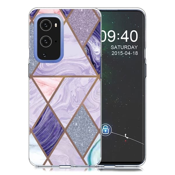 Marble design OnePlus 9 Pro kotelot - Kolmiot Ja Kolmiot Purple