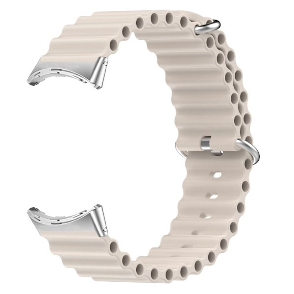 Google Pixel Watch silikoninen ranneke - Starlight White