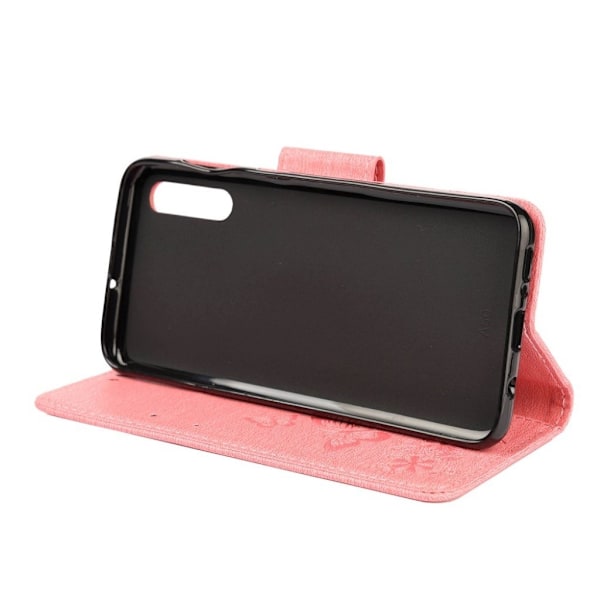 Butterfly läder Samsung Galaxy A50 fodral - Rosa Rosa