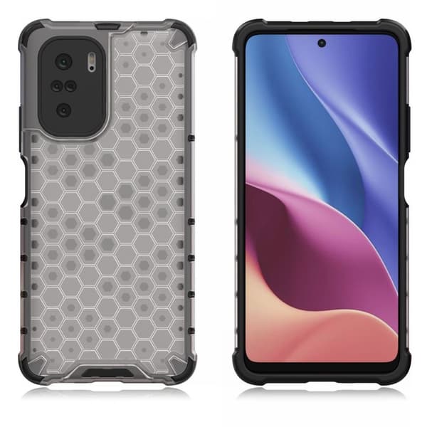 Bofink Honeycomb Xiaomi Redmi K40 / K40 Pro Etui - Grå Silver grey