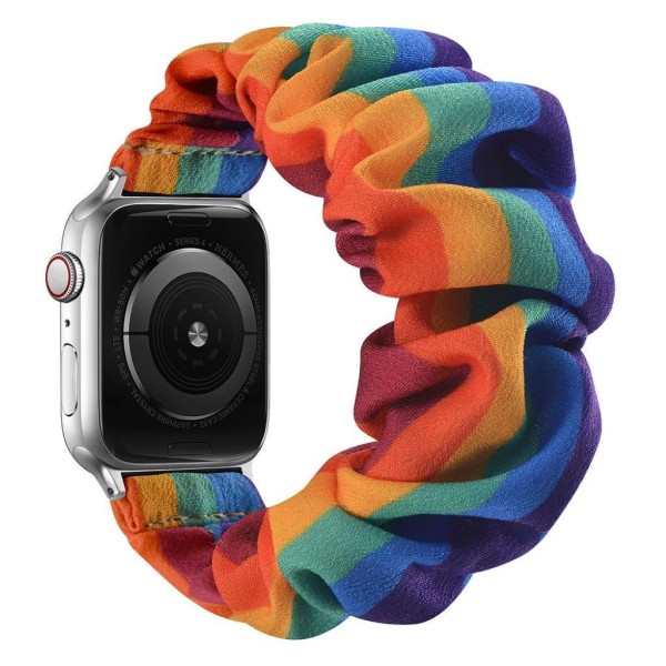 Apple Watch 42mm - 44mm elastic hairband style watch strap - Rainbow / Size: S multifärg