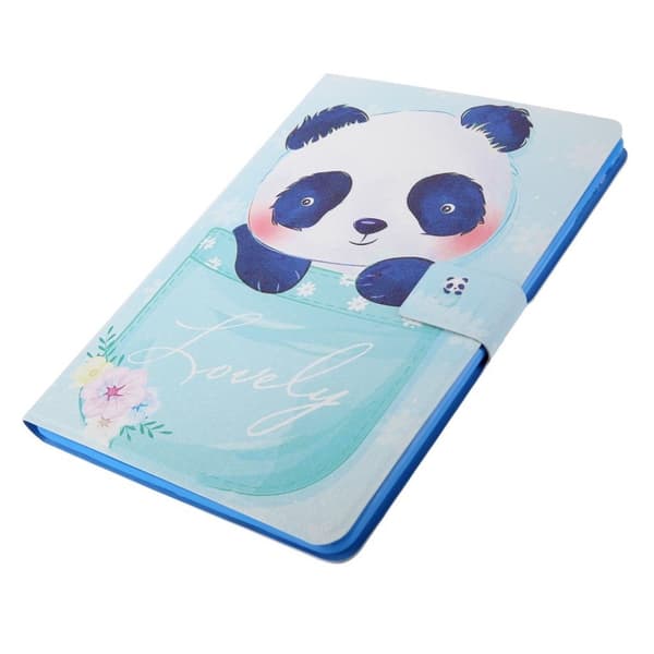 Elegant mønster læder flip etui til Samsung Galaxy Tab A7 10.4 (2020) - Comfy Panda White