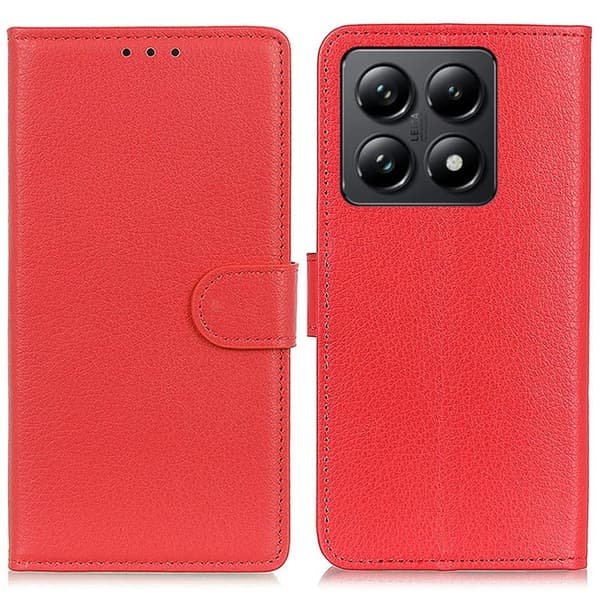 Classic Xiaomi 14T Pro flip kuoret - Punainen Red