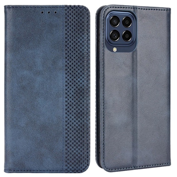 Bofink Vintage läder Samsung Galaxy M33 5G fodral - Blå Blå