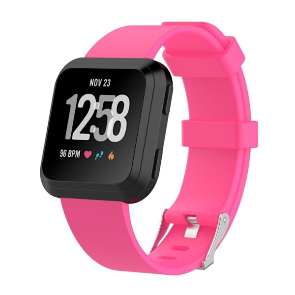 Fitbit Versa klockarmband i mjuk TPE material - Rosenröd och storlek L Rosa