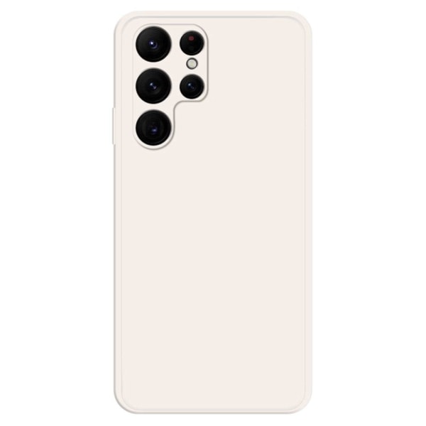 Avfasat gummerat droppskydd för Samsung Galaxy S22 Ultra - Beige Brun