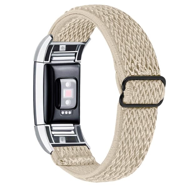 Fitbit Charge 2 elastisk klokkerem i nylon - Aprikos Brown