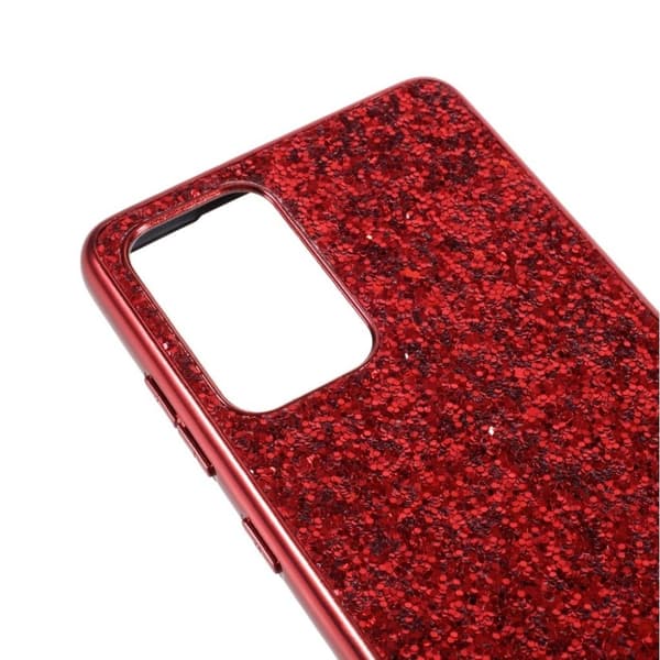 Glitter Samsung Galaxy A52 5G kotelot - Punainen Red