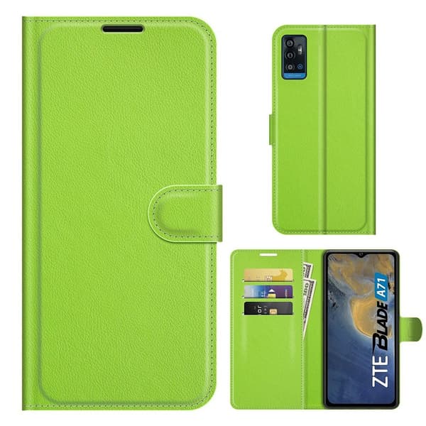 Classic ZTE Blade A71 Läppäkotelo - Vihreä Green