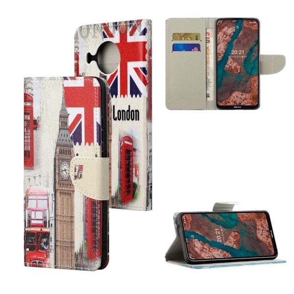 Wonderland Nokia X10 / X20 Flip etui - London style Multicolor