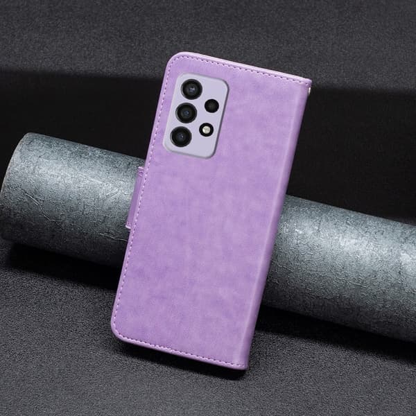 Sommerfugl Samsung Galaxy A33 5G Flip Etui - Lilla Purple