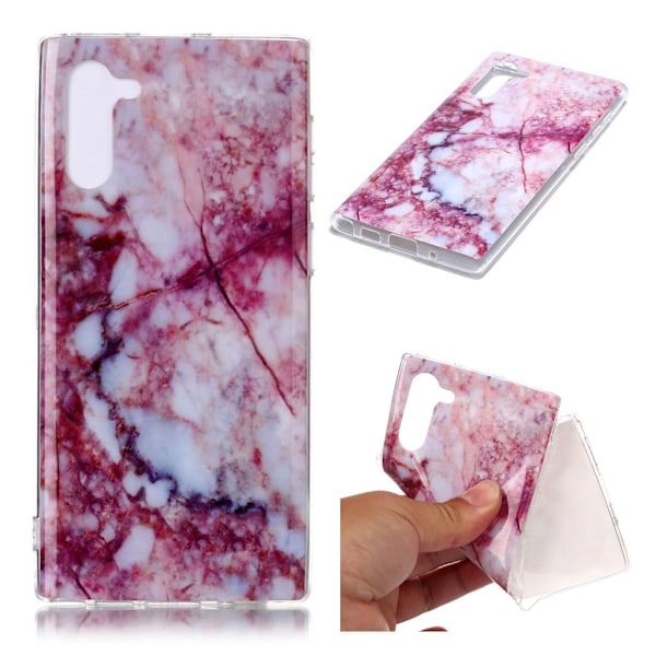 Marmormotiv Samsung Galaxy Note 10 skal - Fuchsia Rose Marmor Rosa