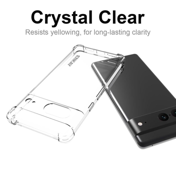 ENKAY genomskinligt droppsäkert fodral för Google Pixel 7 Transparent