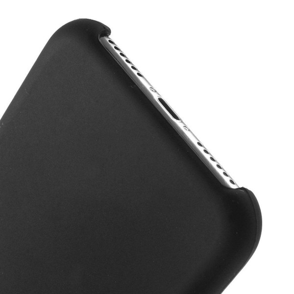 iPhone XS matta pintainen silkki silikooni muovinen suojakuori - Black