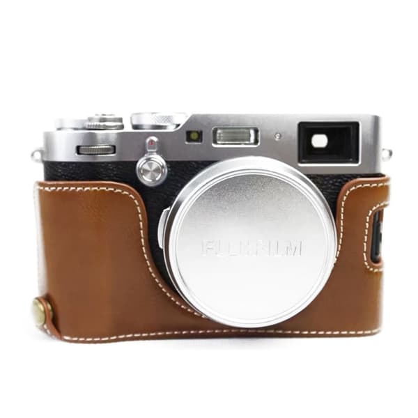 Fujifilm X100F kameraskydd konstläder slitagetålig - Brun Brun