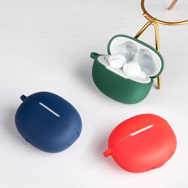 Realme Buds T100 silikonikotelo soljella - Sininen Blue