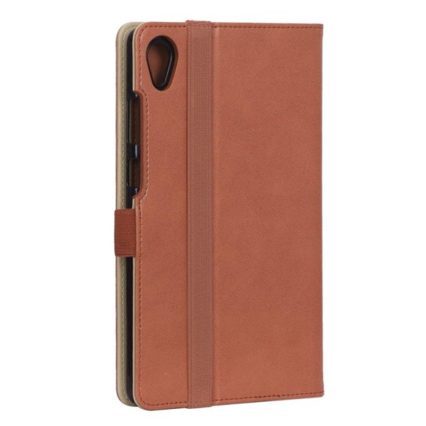 Lenovo Tab M8 business style leather flip case - Brown Brun