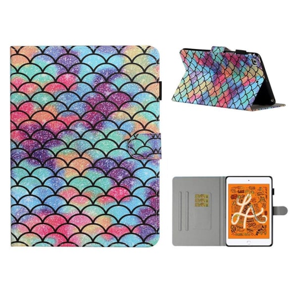 iPad Mini (2019) / Mini 4 cool pattern leather flip case - Fish multifärg