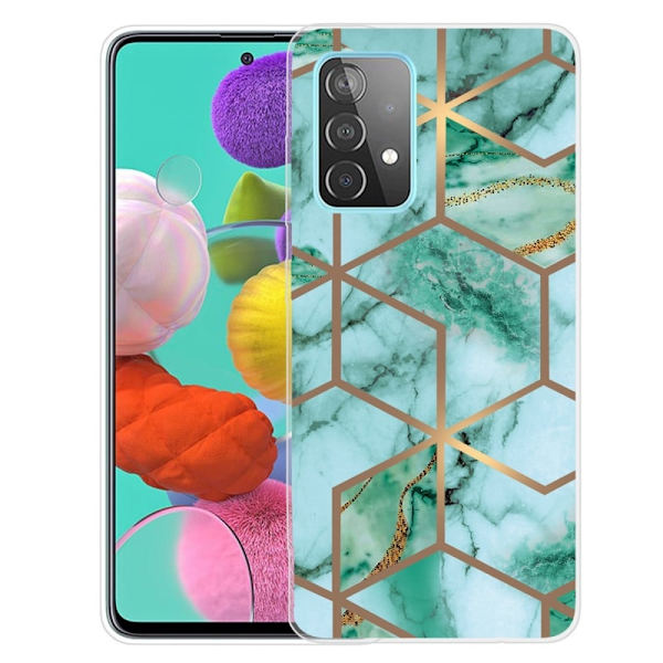 Marble Samsung Galaxy A33 5G Suojakotelo - Emerald Cube Pattern Green