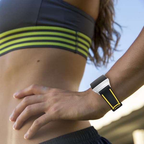 Fitbit Ionic design ranneke - Musta / Keltainen Multicolor