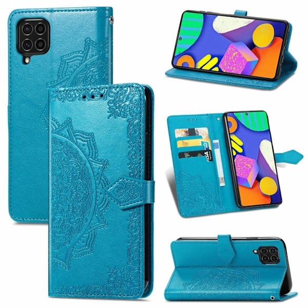 Mandala Samsung Galaxy M62 / F62 Flip Fodral - Blå Blå