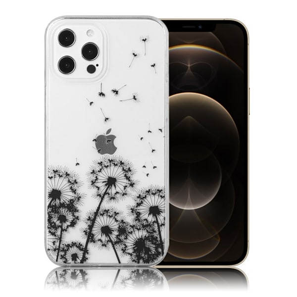 Deco iPhone 12 Pro Max kotelot - Voikukka Black