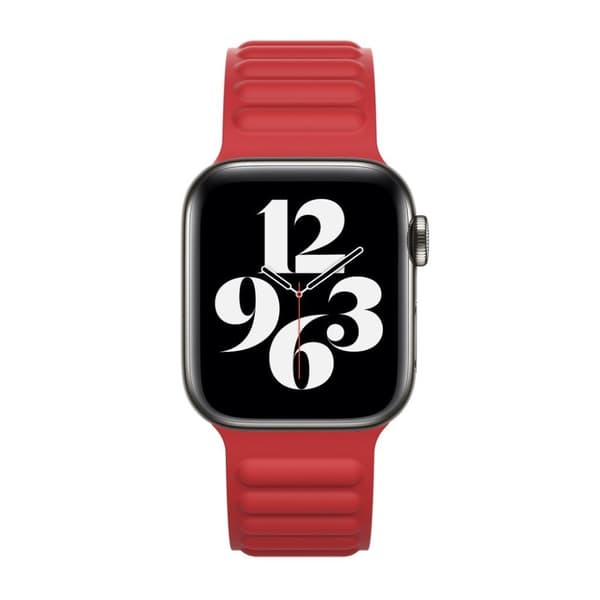 Apple Watch Series 6 / 5 44mm silikone magnetisk lock rem - rød Red