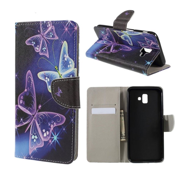 Samsung Galaxy J6 Plus (2018) kryds tekstur læder flip etui - So Multicolor