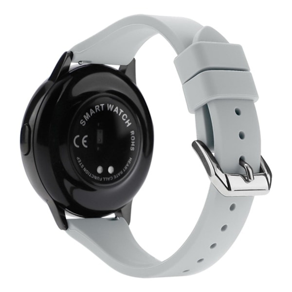 20 mm universal klockarmband i silikon - Ljusgrå Silvergrå
