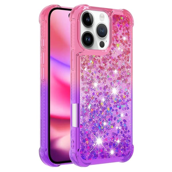 Princess iPhone 16 Pro kotelot - Pinkki + Violetti Purple