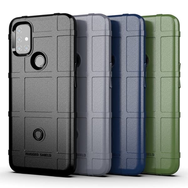 Rugged Shield OnePlus Nord N10 5G kotelot - Harmaa Silver grey
