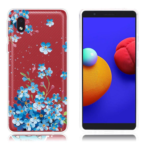 Deco Samsung Galaxy A01 Core skal - Blå Blomma Blå