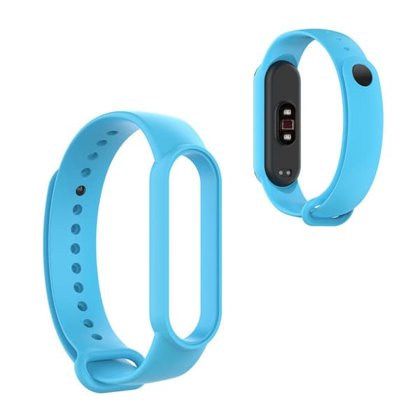 Xiaomi Mi Smart Band 6 / 5 blank silikone-urrem - Himmelblå Blue