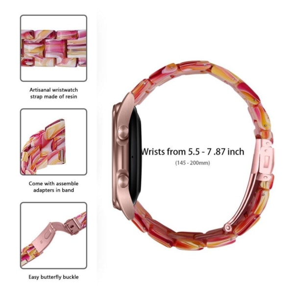 Samsung Galaxy Watch 3 (41mm) resin colorful watch band - Red Mix Röd