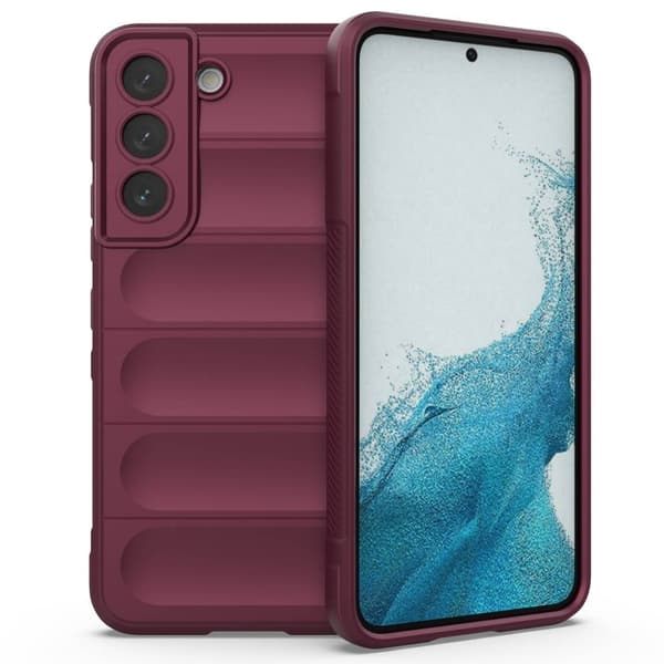 Deksel med mykt grep for Samsung Galaxy S22 - Vinrød Red