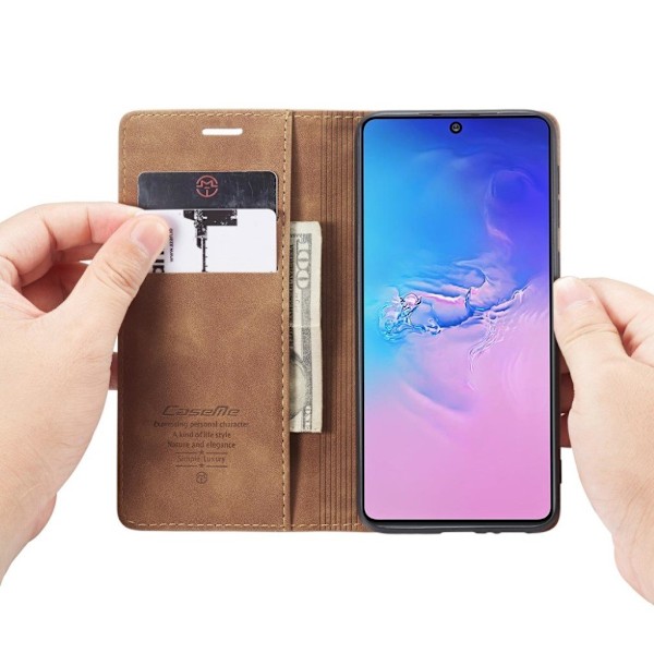 CaseMe vintage Samsung Galaxy S10 Lite fodral - Brun Brun
