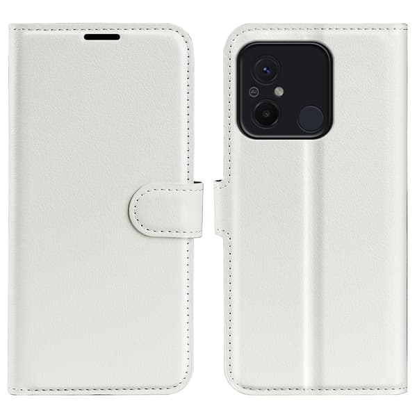 Klassisk Xiaomi Redmi 12C Flip Etui - Hvid White