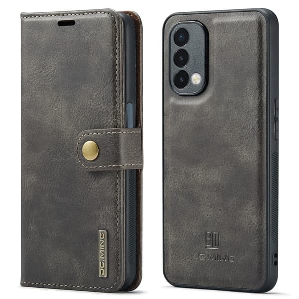 DG.Ming OnePlus Nord N200 5G 2-in-1 Lommebok Etui - Grå Silver grey