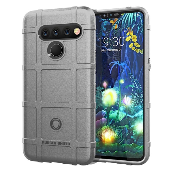 Rugged Shield LG V50 ThinQ deksel - Grå Silver grey